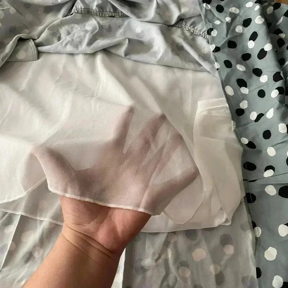 🆕Boho Trendy Sage Polka Dots Tiered Pocket Sleeveless Dress XL 🆕 - Picture 8 of 11